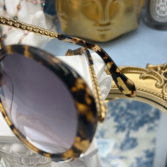 🆕 VIVIENNE WESTWOOD 🧿 NWOT VW793 Round Tortoise Shell Sunglasses - Gold Havana - Picture 12 of 16